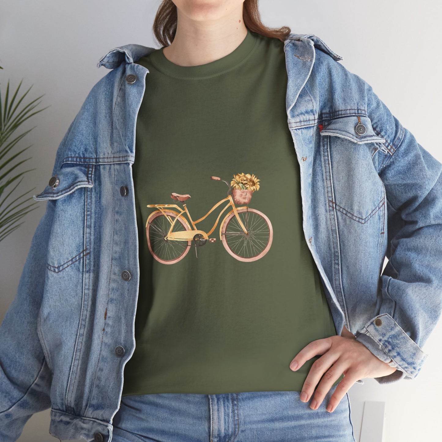 Charming Bicycle Graphic Unisex Heavy Cotton Tee