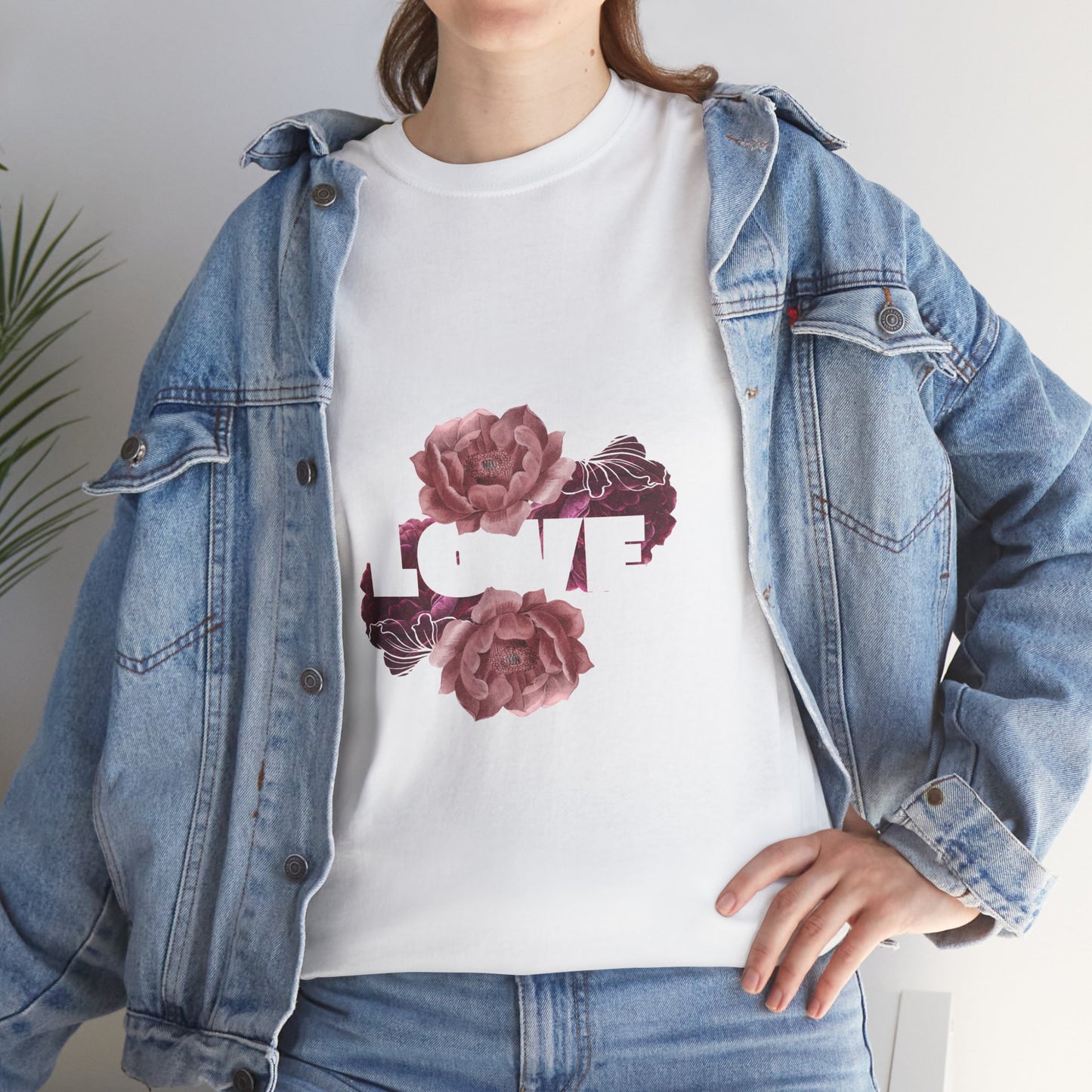 Floral Love Unisex Heavy Cotton Tee - Perfect for Gifts & Occasions