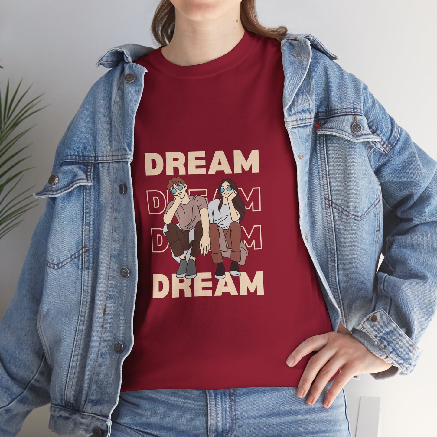 Dream Big Unisex Heavy Cotton Tee | Inspirational Graphic T-Shirt for Everyday Wear