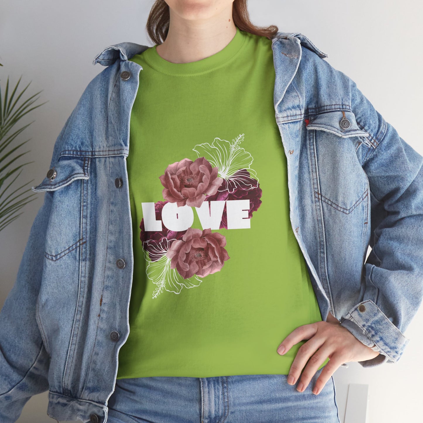 Floral Love Unisex Heavy Cotton Tee - Perfect for Gifts & Occasions