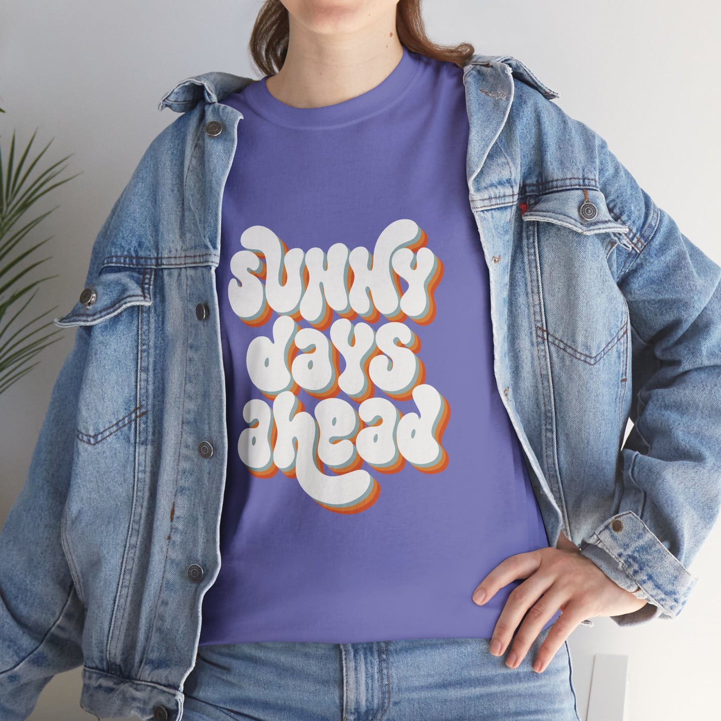 Motivational Unisex Heavy Cotton Tee - "Sunny Days Ahead"