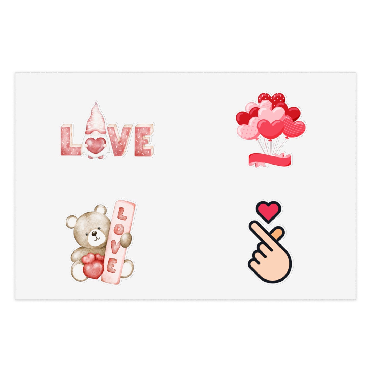 Cute Love-Themed Sticker Sheets for Crafts & Personalization