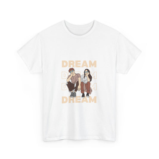 Dream Big Unisex Heavy Cotton Tee | Inspirational Graphic T-Shirt for Everyday Wear