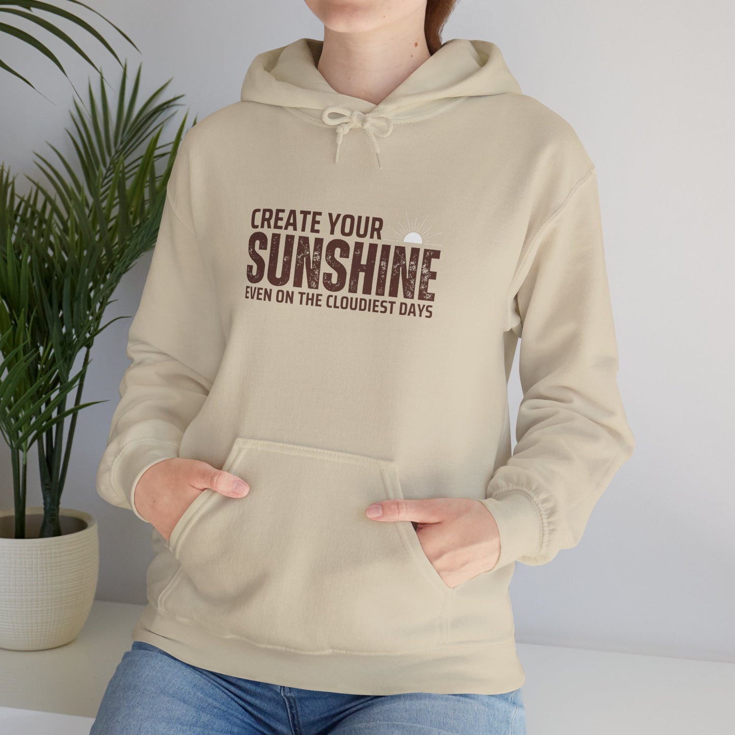 Motivational Hoodie - 'Create Your Sunshine' Unisex Heavy Blend Sweatshirt