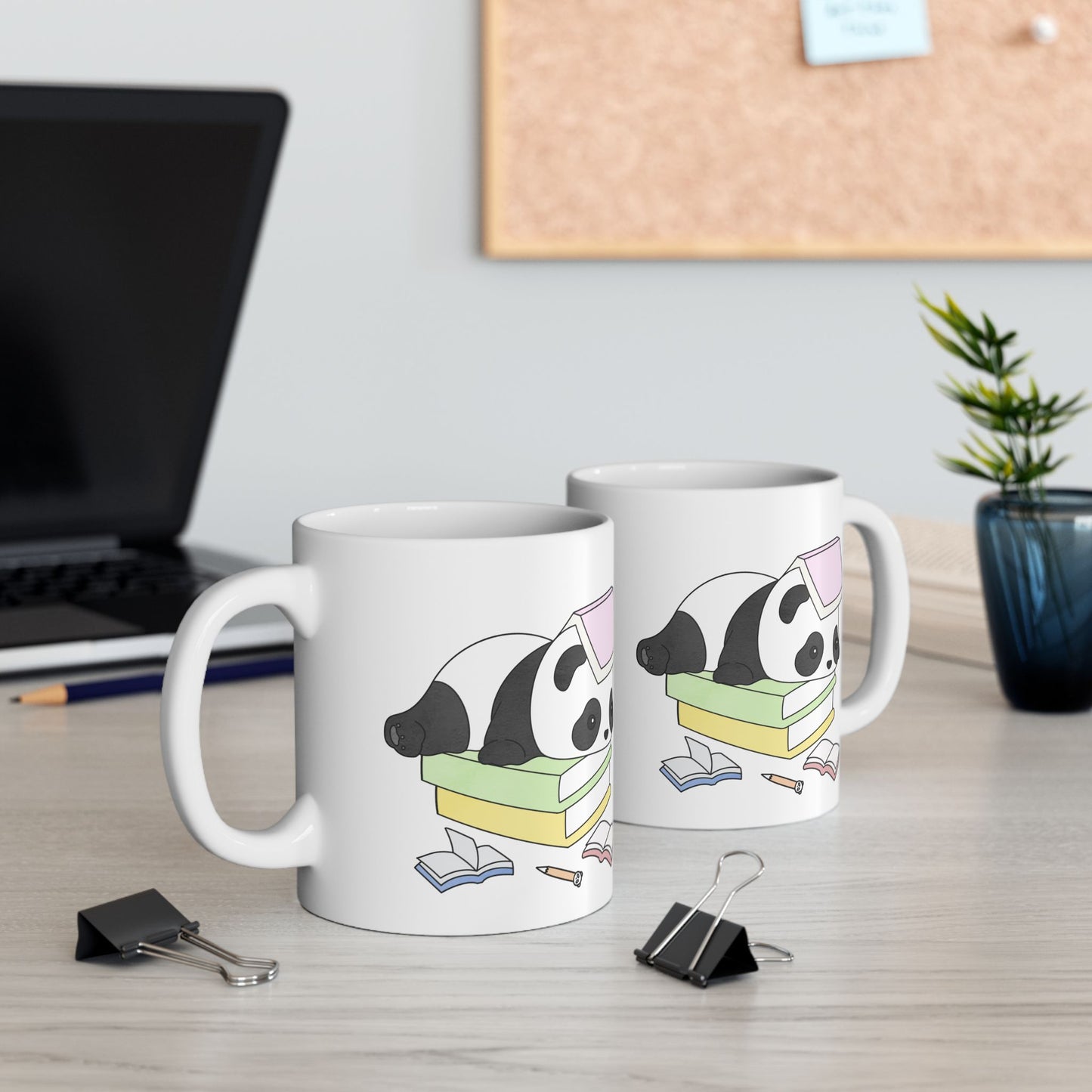 Cute Panda Ceramic Mug - Perfect for Book Lovers