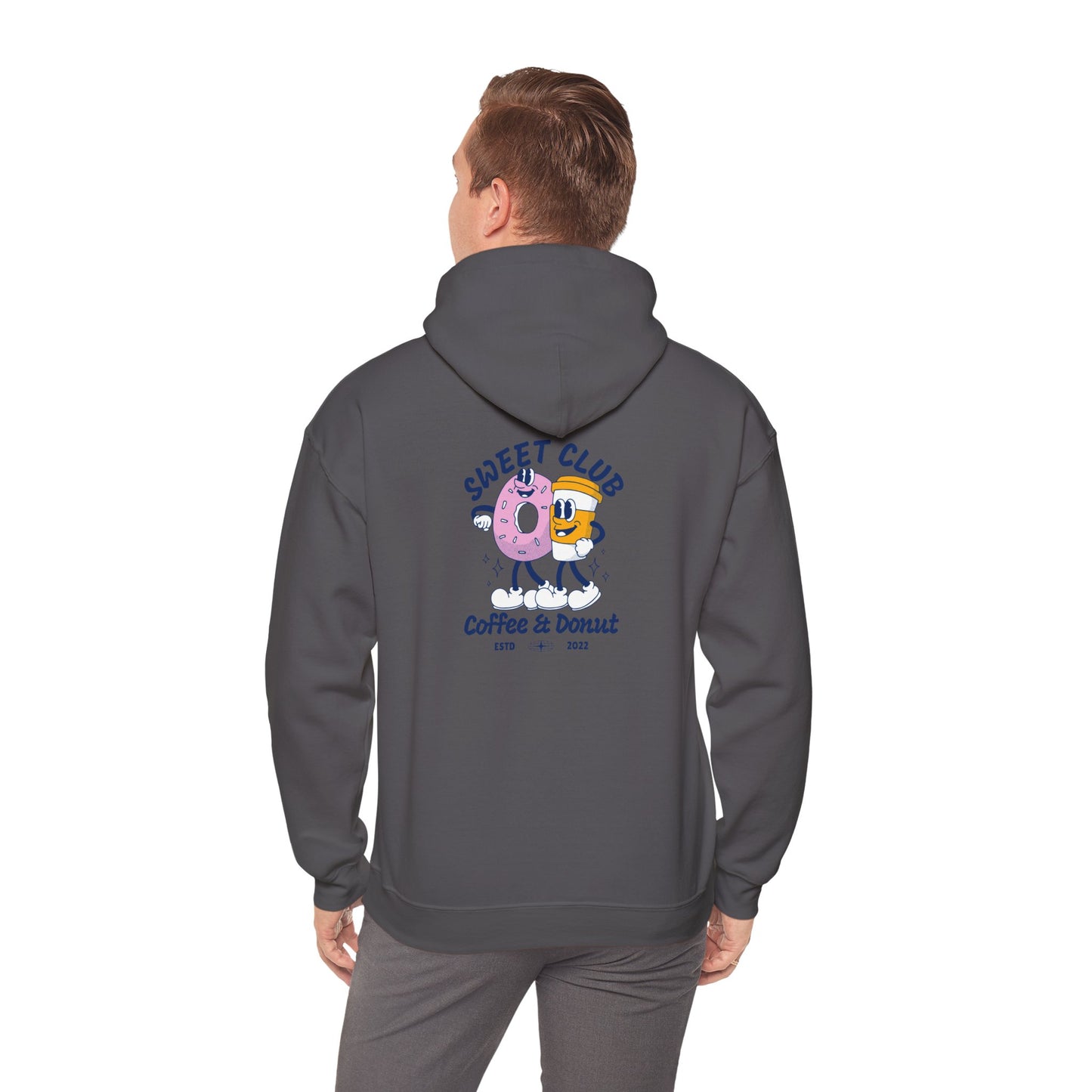 Sweet Club Coffee & Donut Unisex Hoodie - Fun and Cozy Sweatshirt for Food Lovers