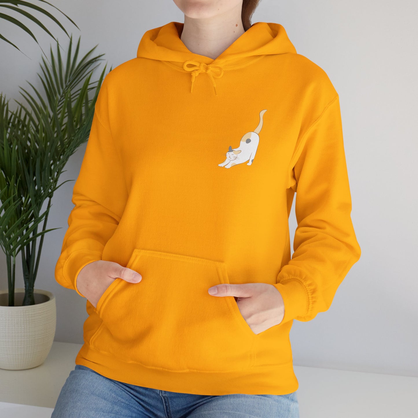 Cute Cat Illustration Unisex Hoodie - 'Stop Staring at Me'