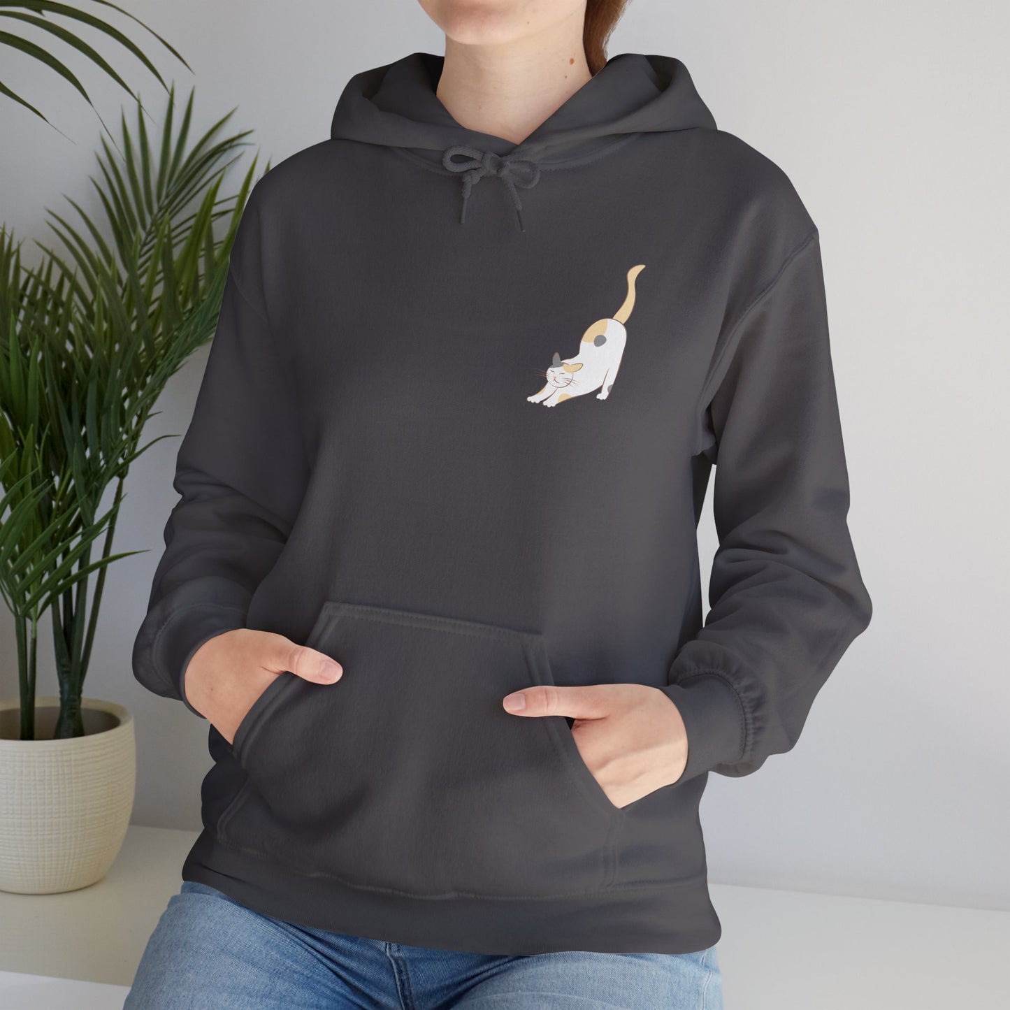 Cute Cat Illustration Unisex Hoodie - 'Stop Staring at Me'