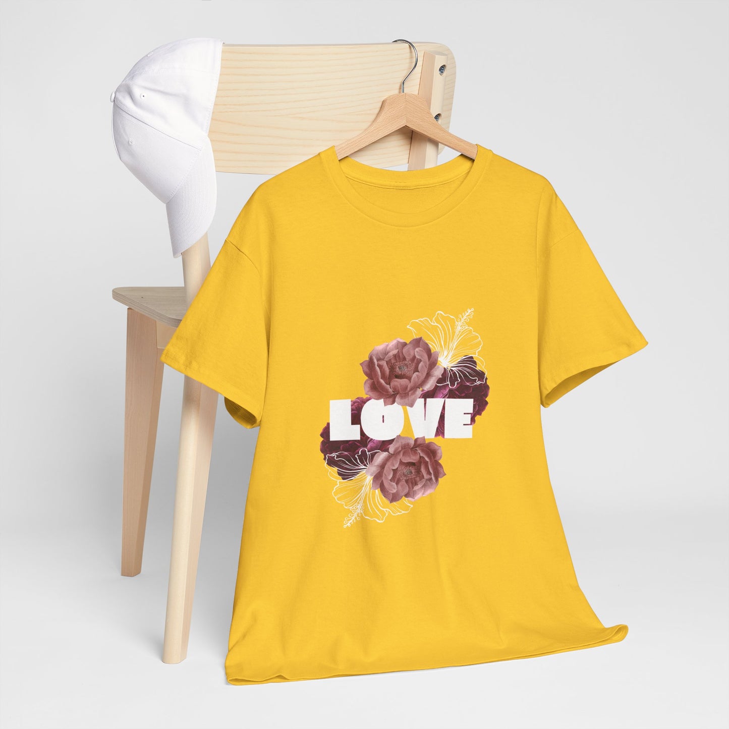 Floral Love Unisex Heavy Cotton Tee - Perfect for Gifts & Occasions