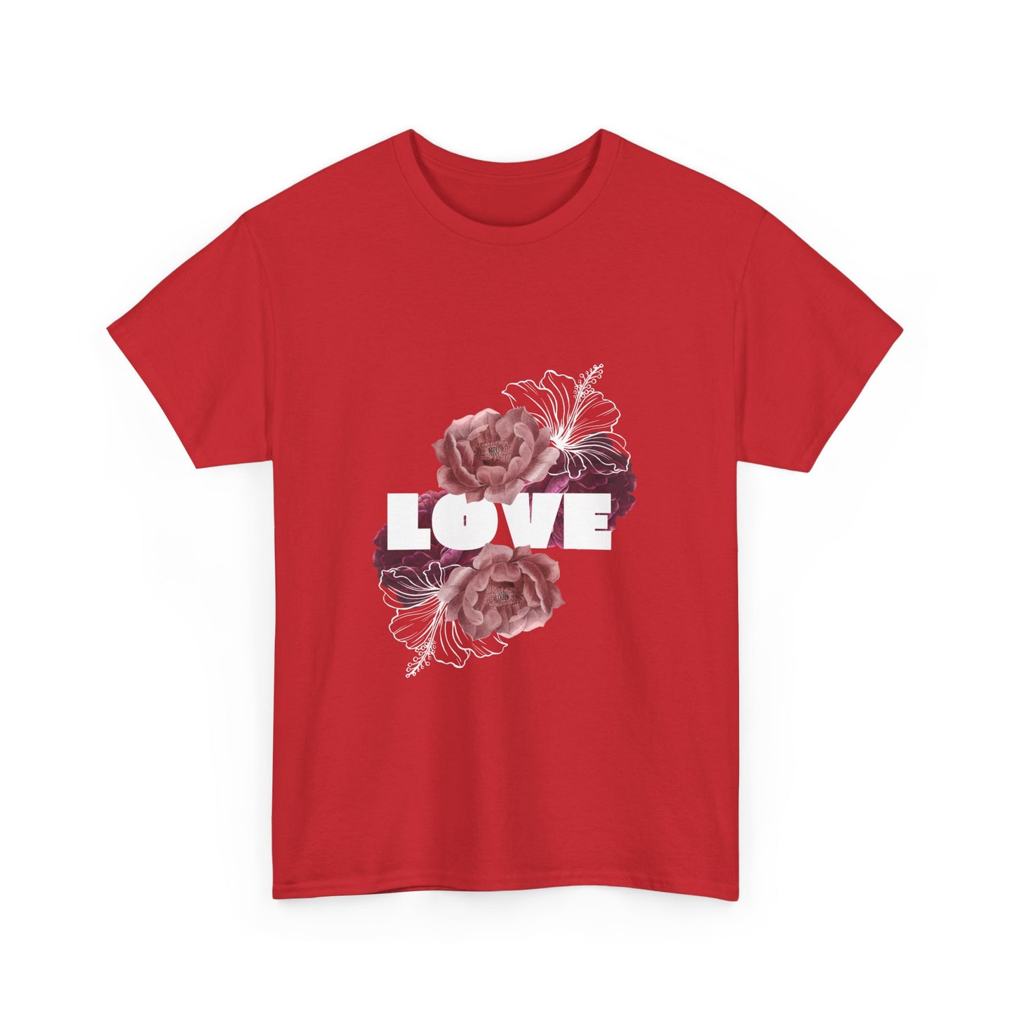 Floral Love Unisex Heavy Cotton Tee - Perfect for Gifts & Occasions