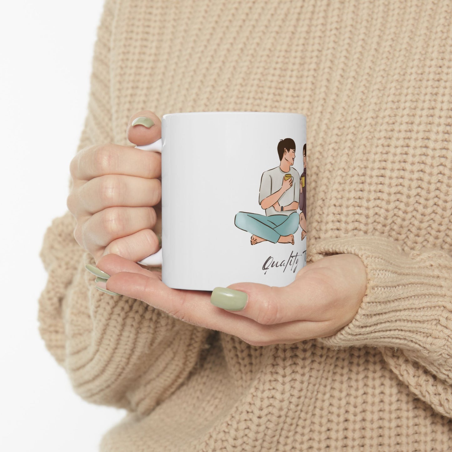 Quality Time Couple Ceramic Mug - Perfect for Coffee Lovers & Gifts