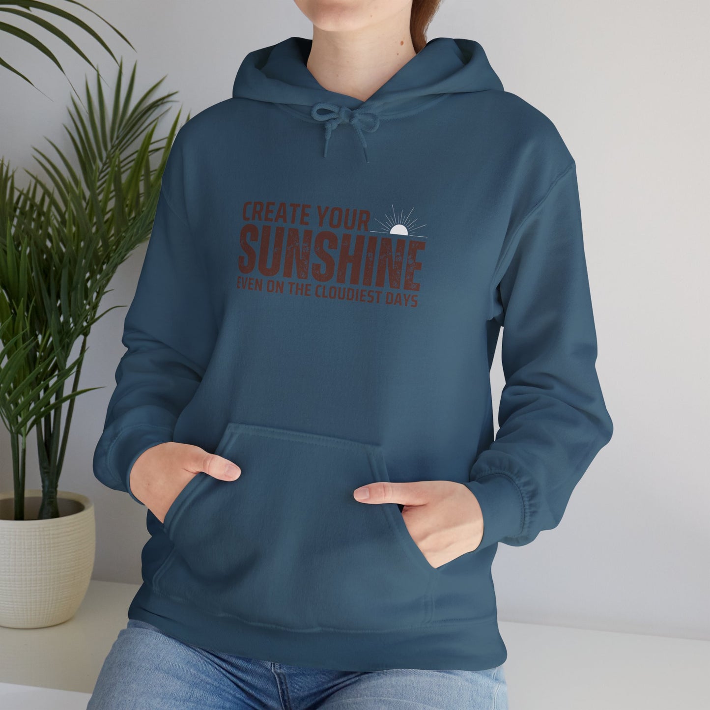 Motivational Hoodie - 'Create Your Sunshine' Unisex Heavy Blend Sweatshirt