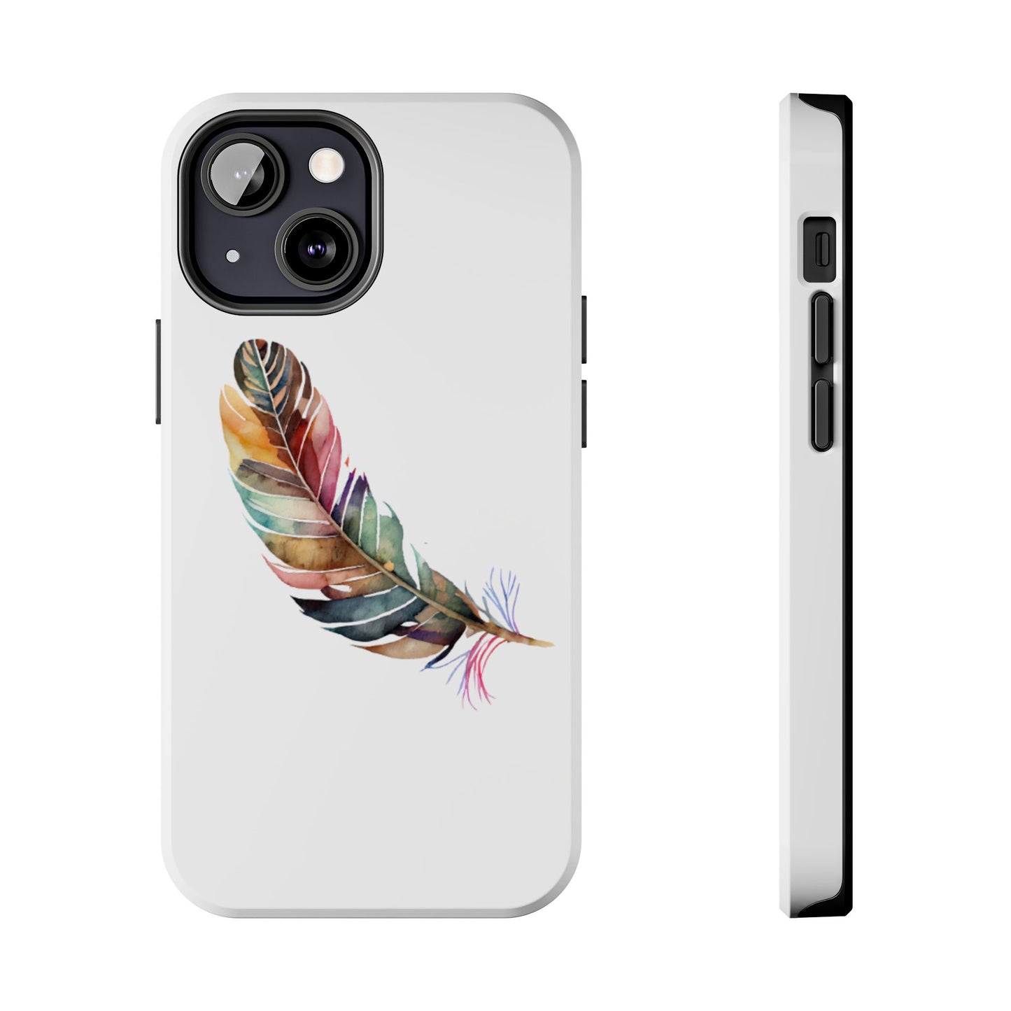 Bohemian Feather Tough Phone Case - Durable Protection with a Stylish Design