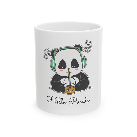 Hello Panda Ceramic Mug - Cute Panda Design for Coffee Lovers