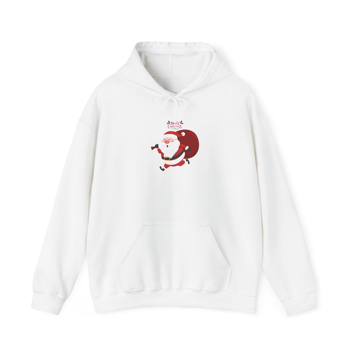 Santa Running Hoodie - Unisex Heavy Blend Sweatshirt for Holiday Cheer