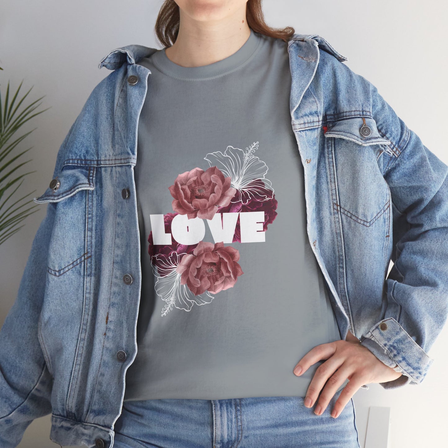 Floral Love Unisex Heavy Cotton Tee - Perfect for Gifts & Occasions