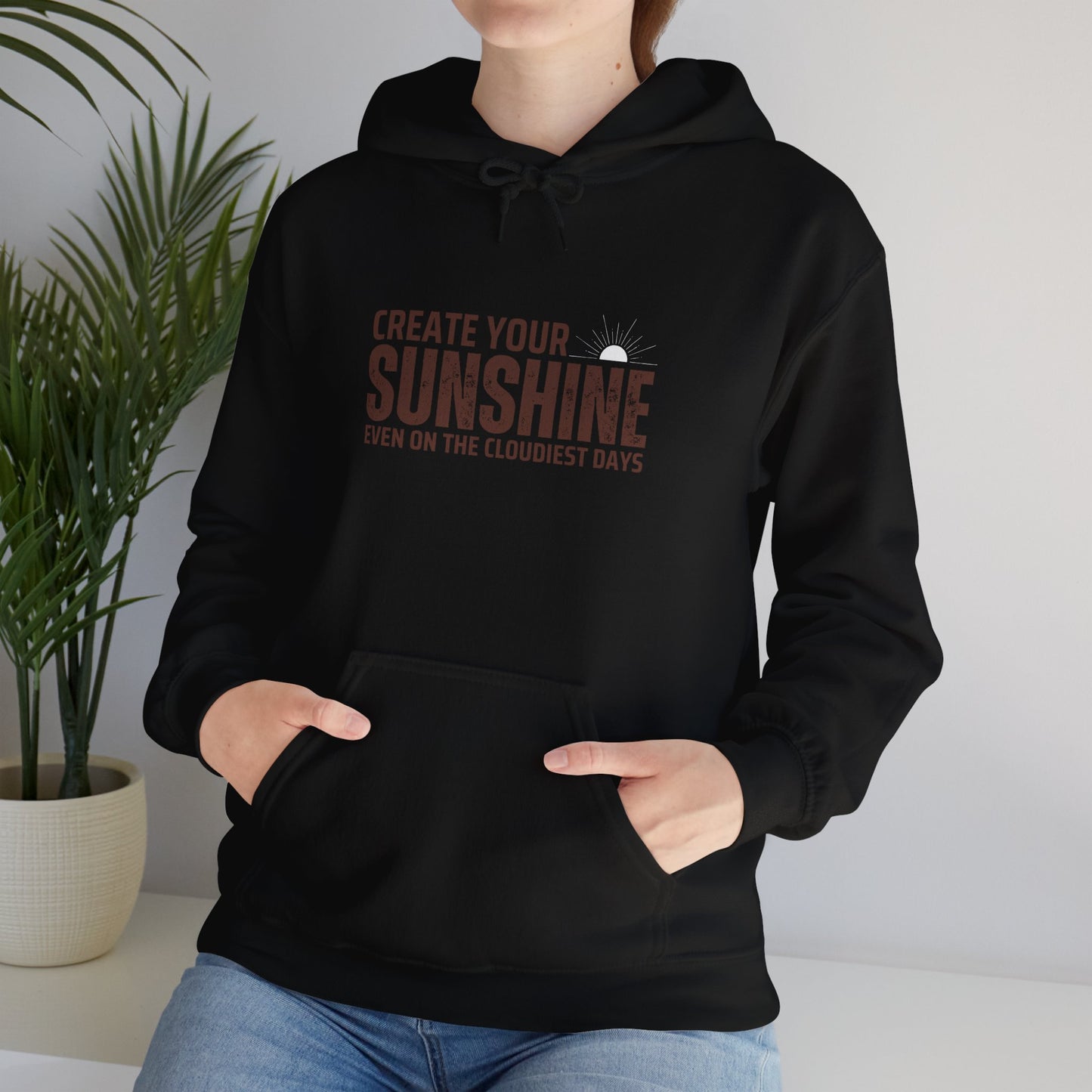 Motivational Hoodie - 'Create Your Sunshine' Unisex Heavy Blend Sweatshirt