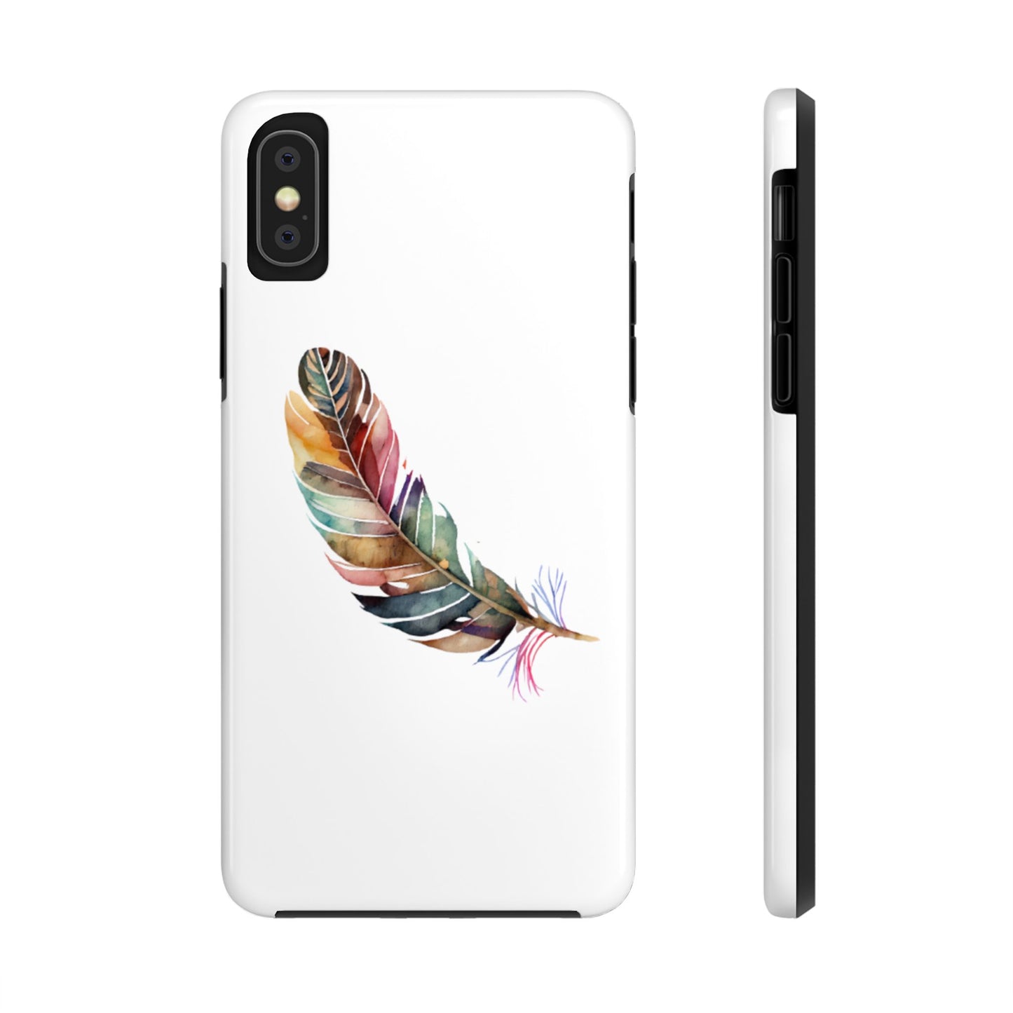 Bohemian Feather Tough Phone Case - Durable Protection with a Stylish Design