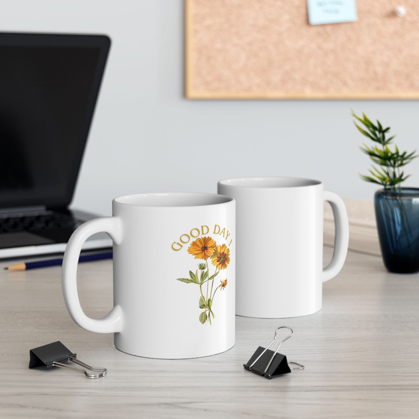 Personalized Floral Ceramic Mug - 11oz & 15oz Options for a Warm, Cozy Vibe