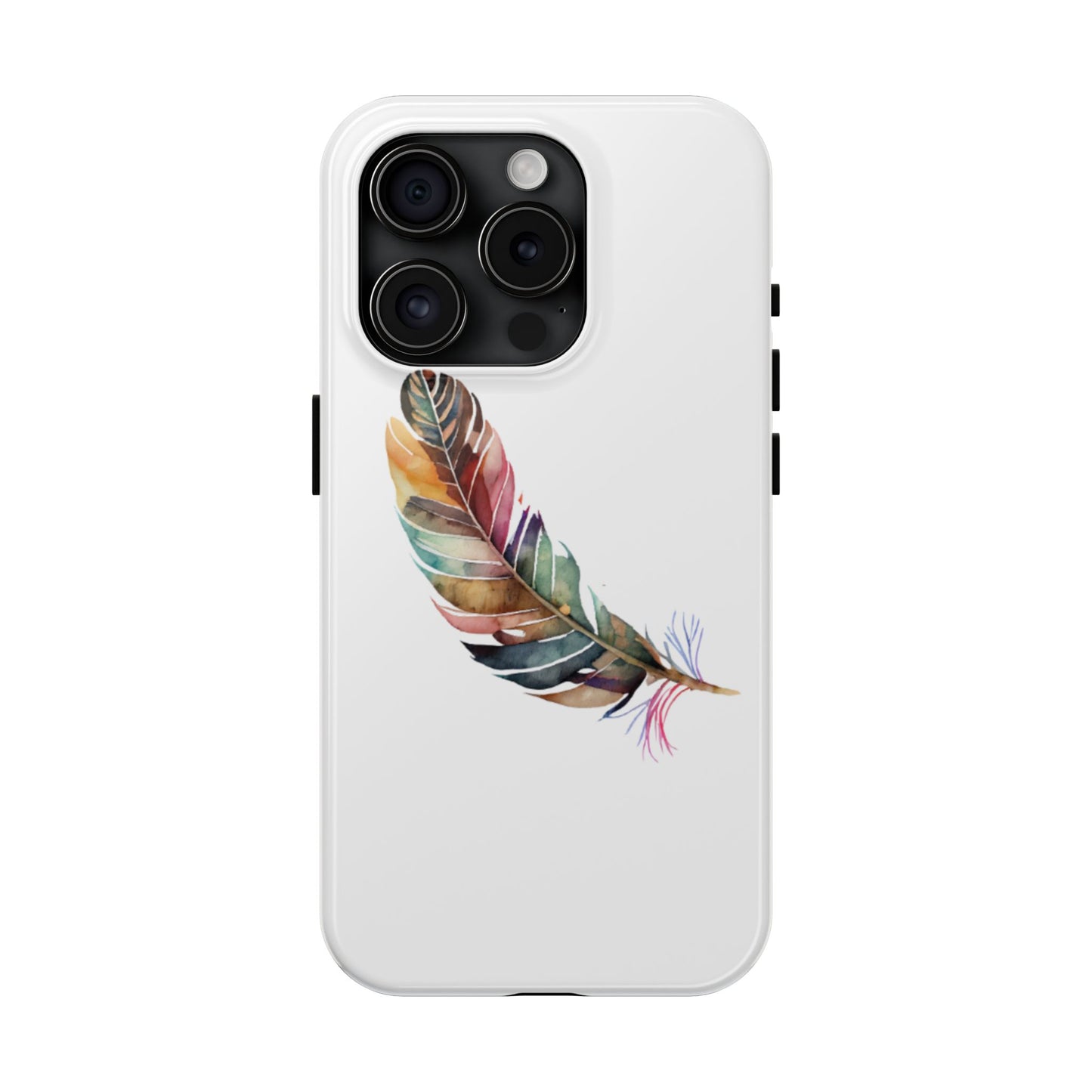 Bohemian Feather Tough Phone Case - Durable Protection with a Stylish Design