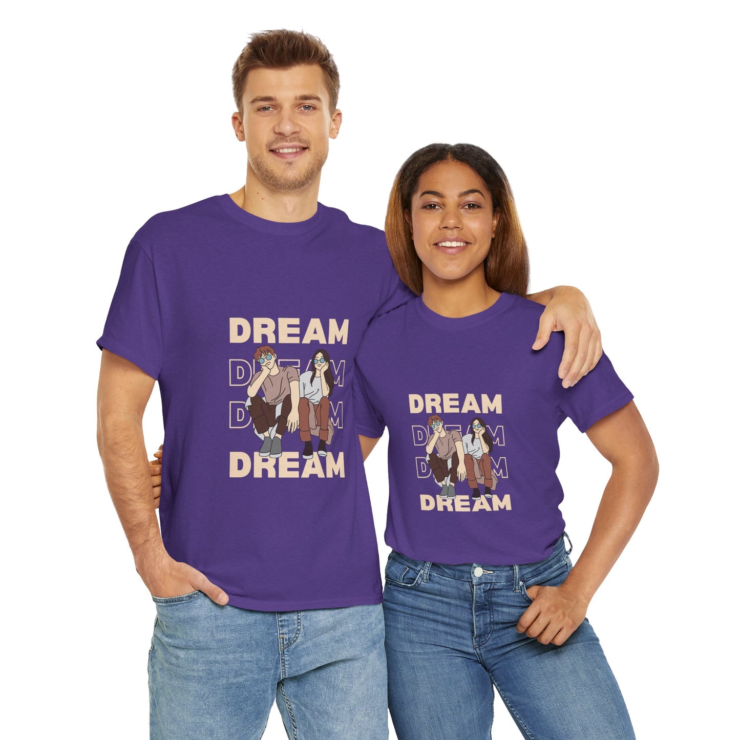 Dream Big Unisex Heavy Cotton Tee | Inspirational Graphic T-Shirt for Everyday Wear