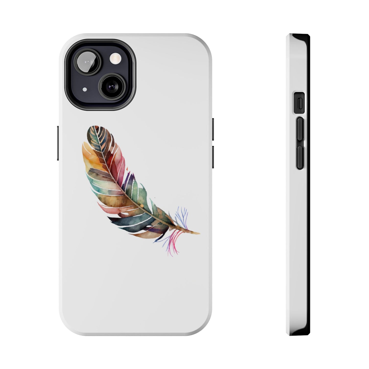 Bohemian Feather Tough Phone Case - Durable Protection with a Stylish Design