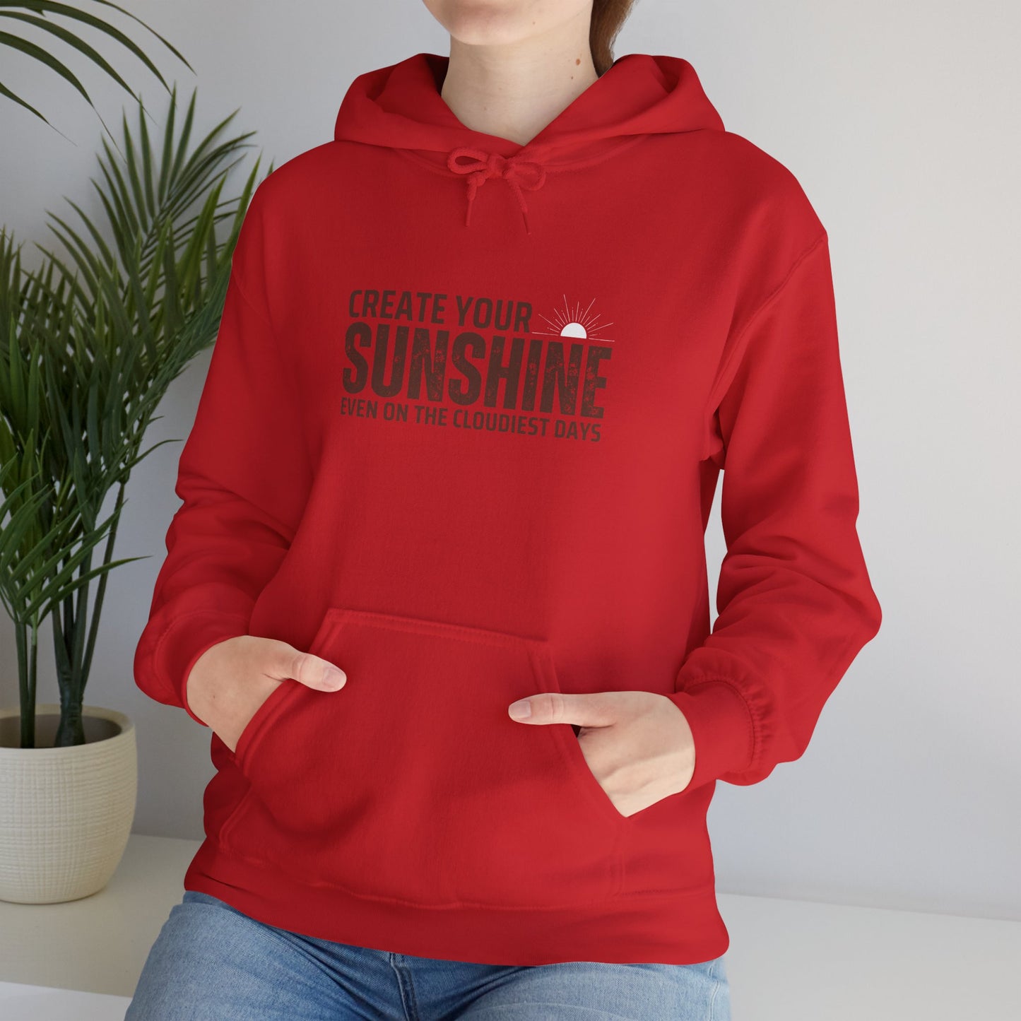 Motivational Hoodie - 'Create Your Sunshine' Unisex Heavy Blend Sweatshirt