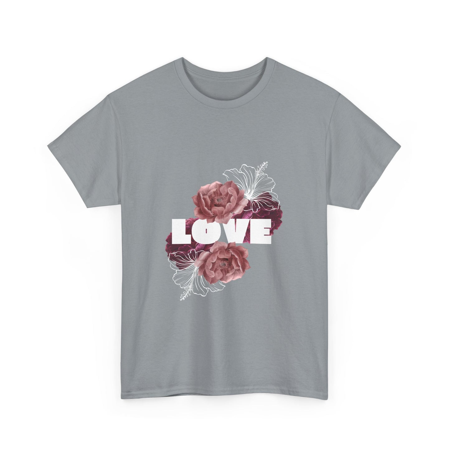 Floral Love Unisex Heavy Cotton Tee - Perfect for Gifts & Occasions