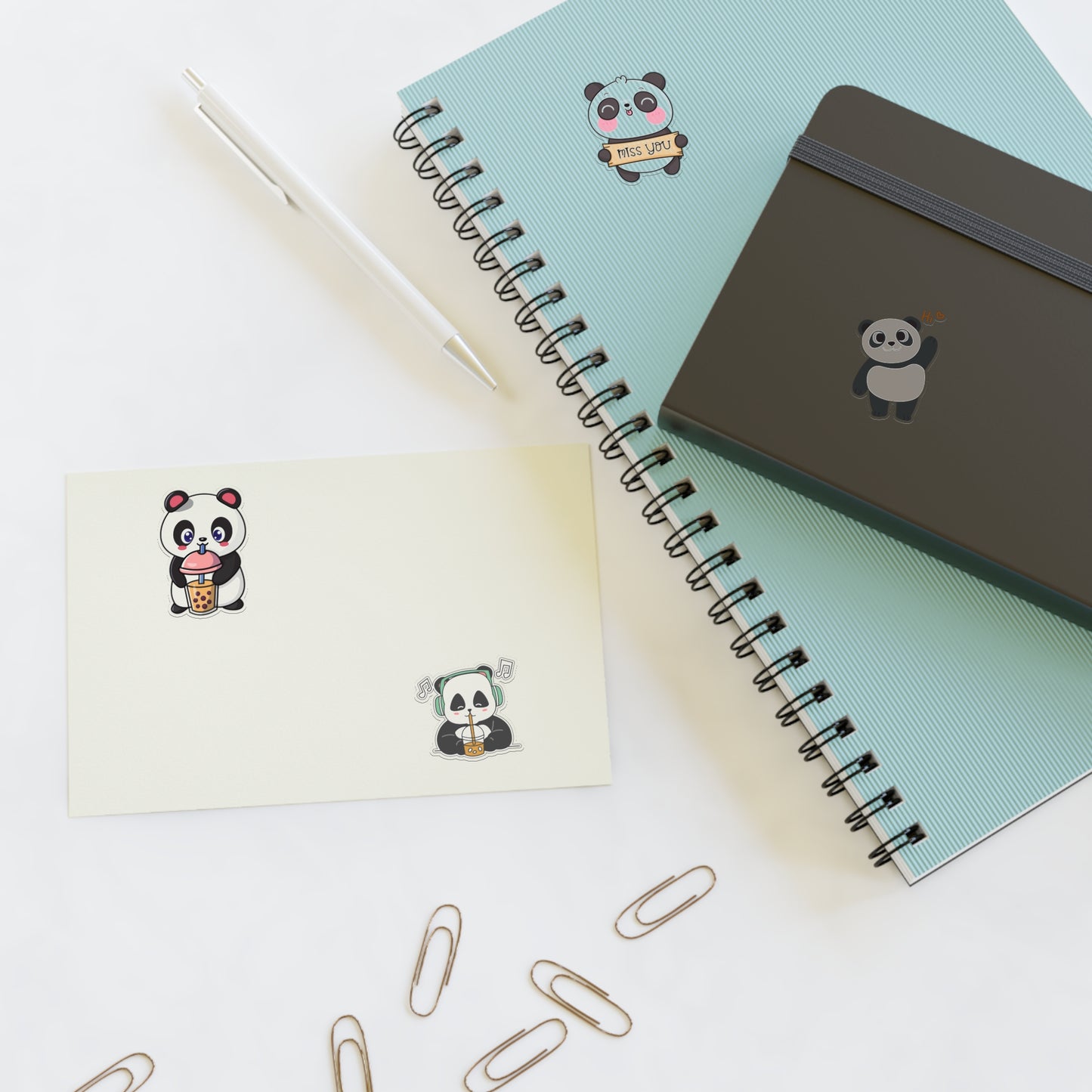 Cute Panda Sticker Sheets - Fun & Whimsical Designs for Scrapbooking and Gifting