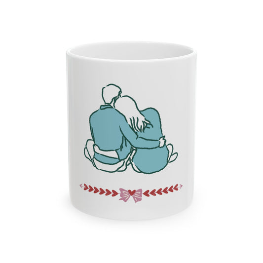 Romantic Couples Ceramic Mug - Heartwarming Design for Love & Connection