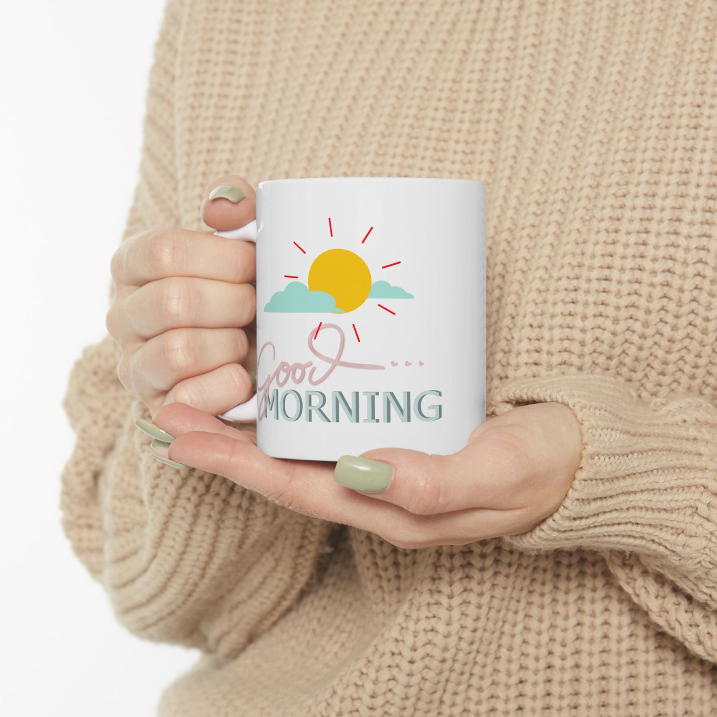 Good Morning Sunshine Ceramic Mug - Bright and Cheerful 11oz/15oz Coffee Cup for Positive Mornings