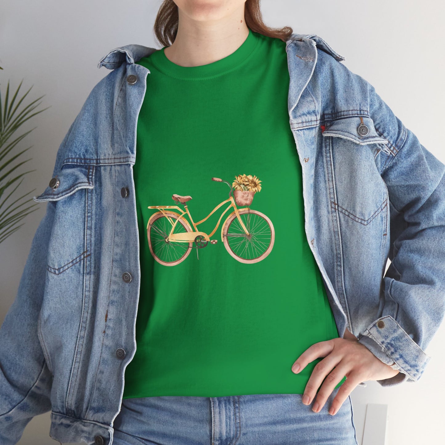 Charming Bicycle Graphic Unisex Heavy Cotton Tee