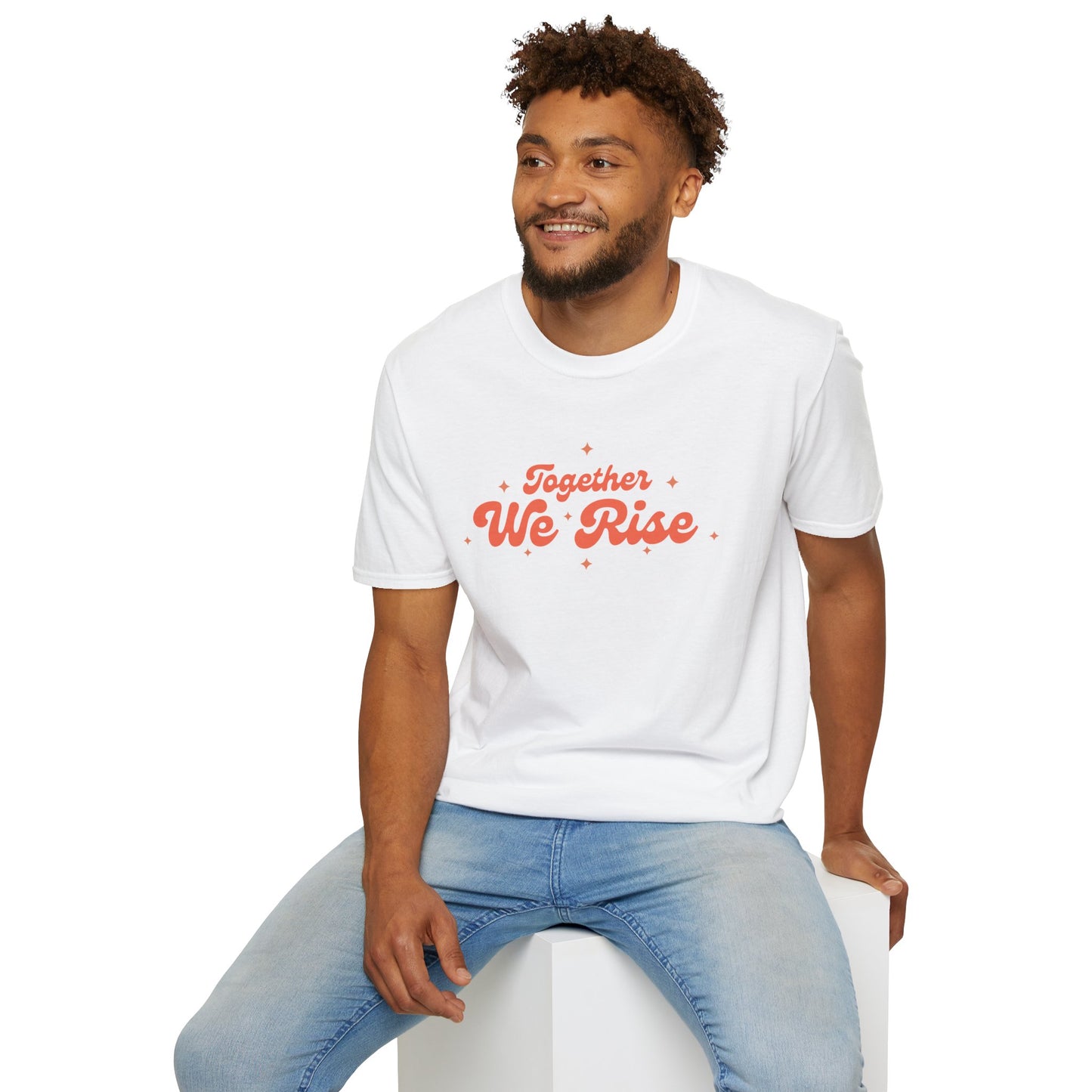 Together We Rise Unisex Softstyle T-Shirt - Positive Vibes, Empowerment Apparel