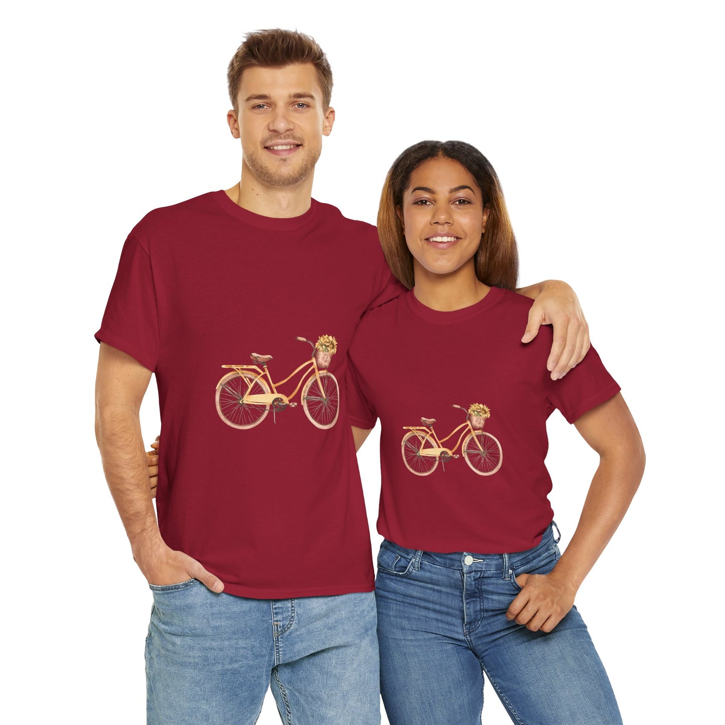 Charming Bicycle Graphic Unisex Heavy Cotton Tee