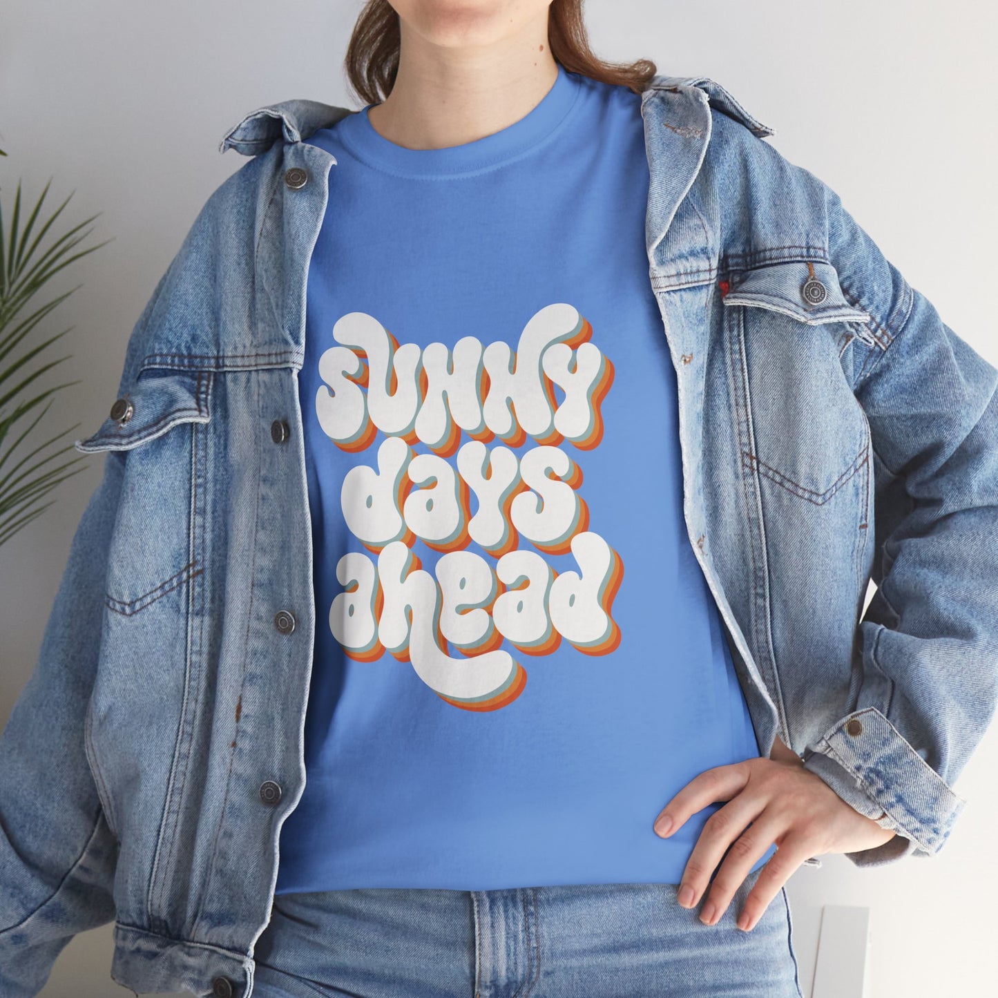 Motivational Unisex Heavy Cotton Tee - "Sunny Days Ahead"