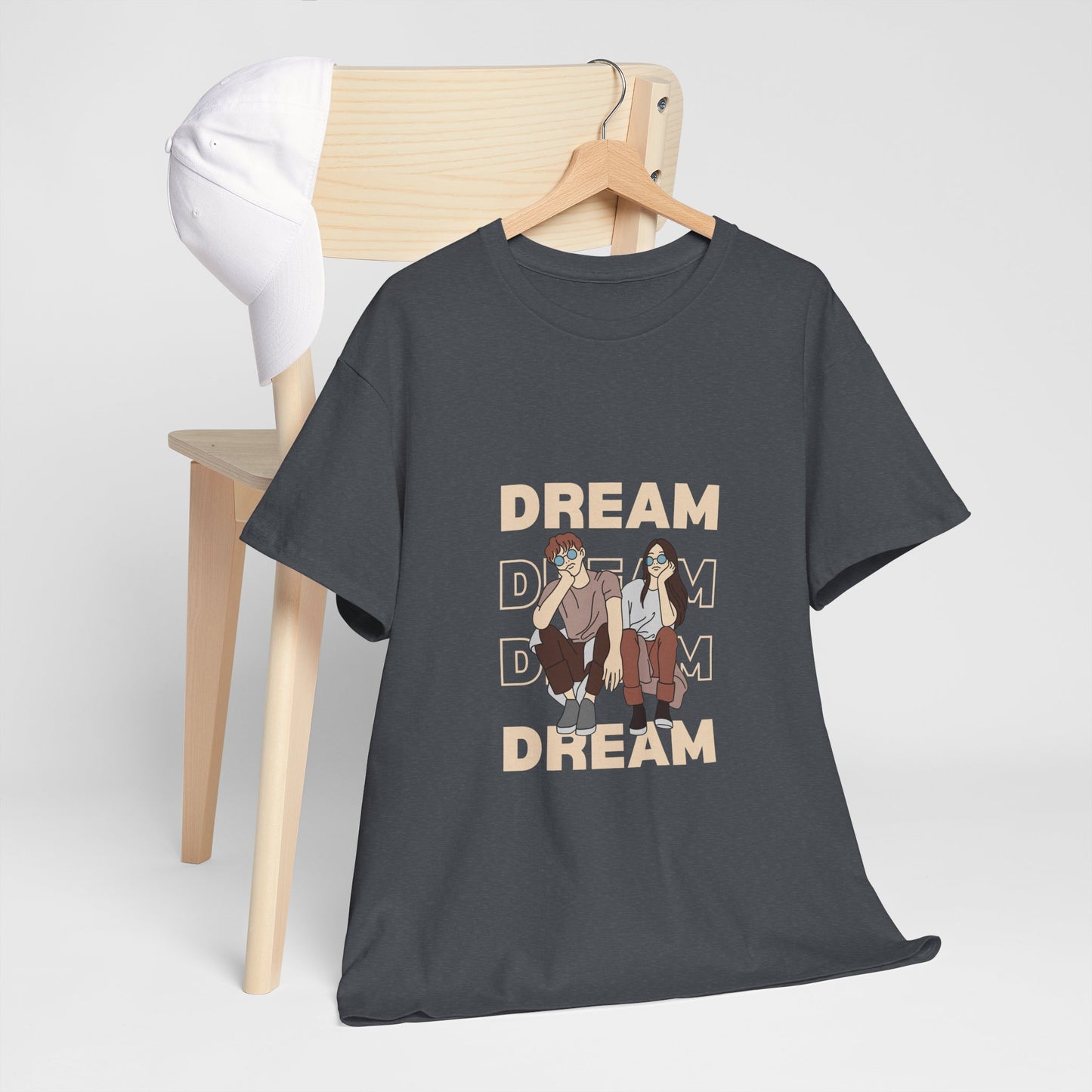 Dream Big Unisex Heavy Cotton Tee | Inspirational Graphic T-Shirt for Everyday Wear