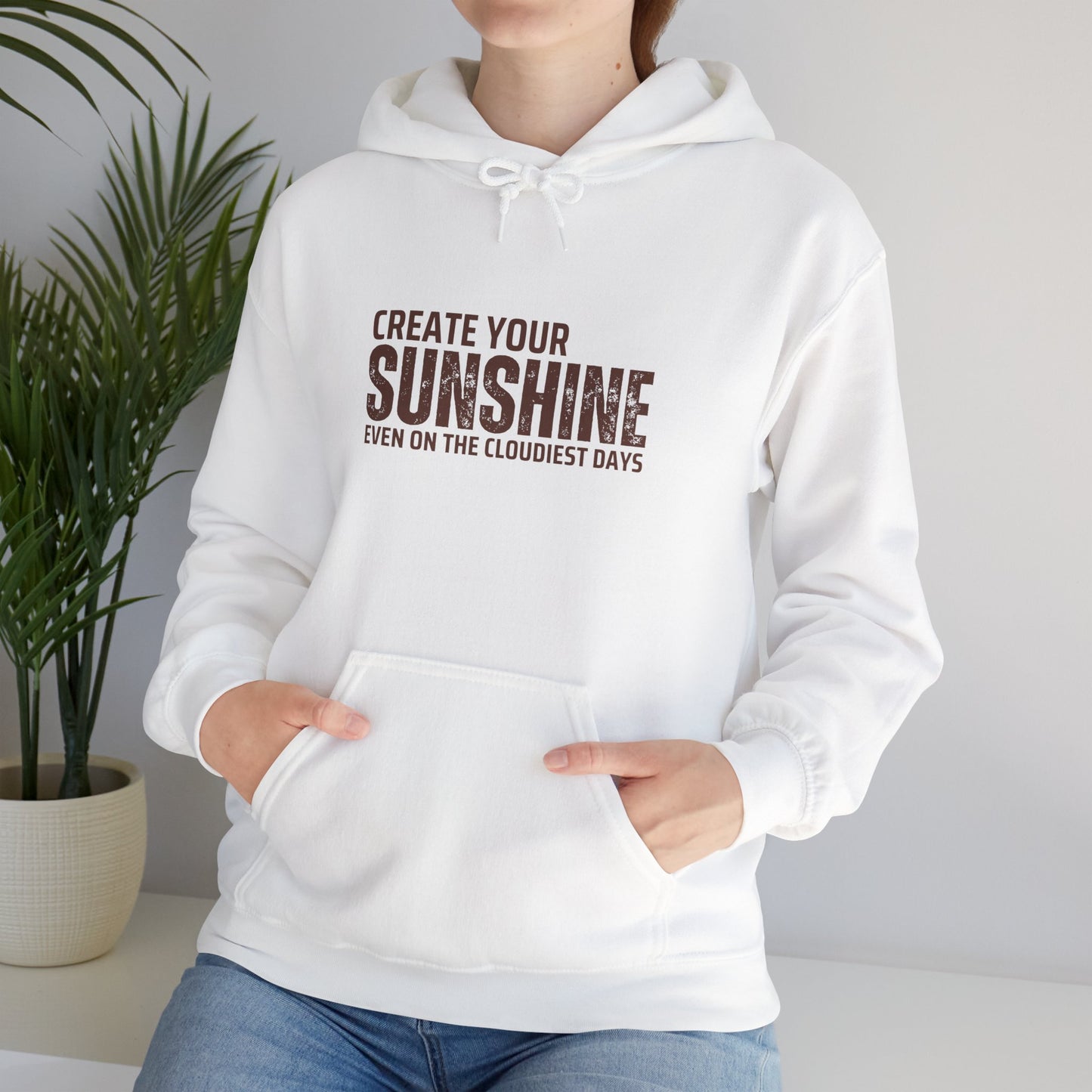 Motivational Hoodie - 'Create Your Sunshine' Unisex Heavy Blend Sweatshirt