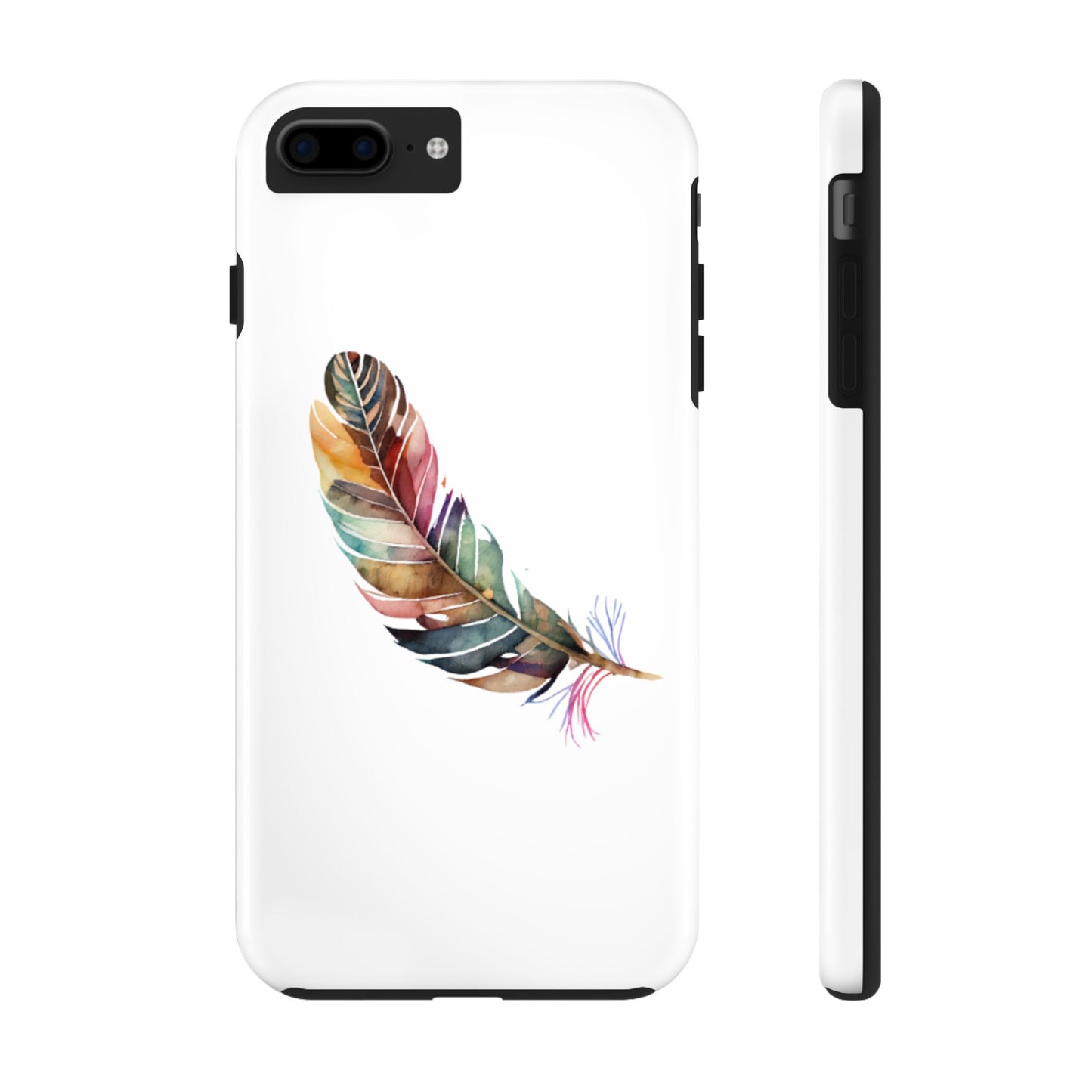 Bohemian Feather Tough Phone Case - Durable Protection with a Stylish Design