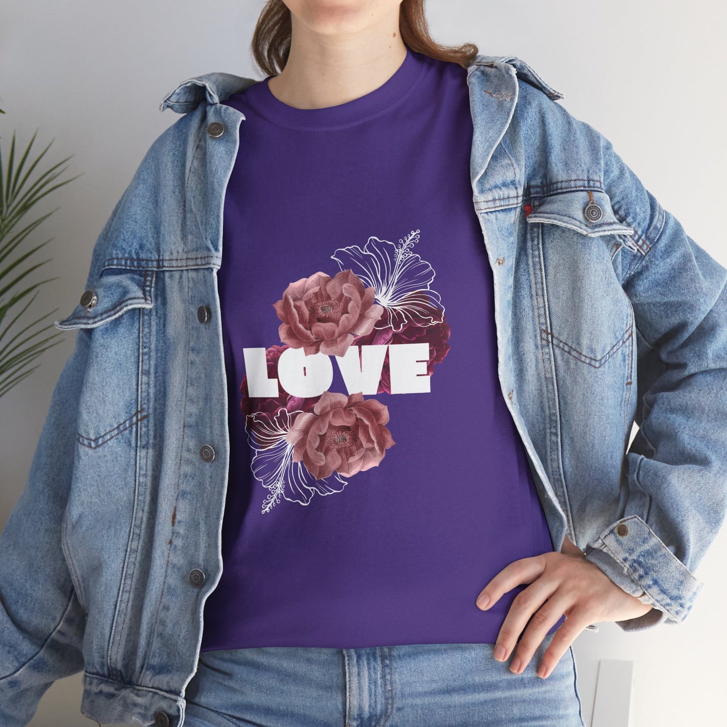 Floral Love Unisex Heavy Cotton Tee - Perfect for Gifts & Occasions