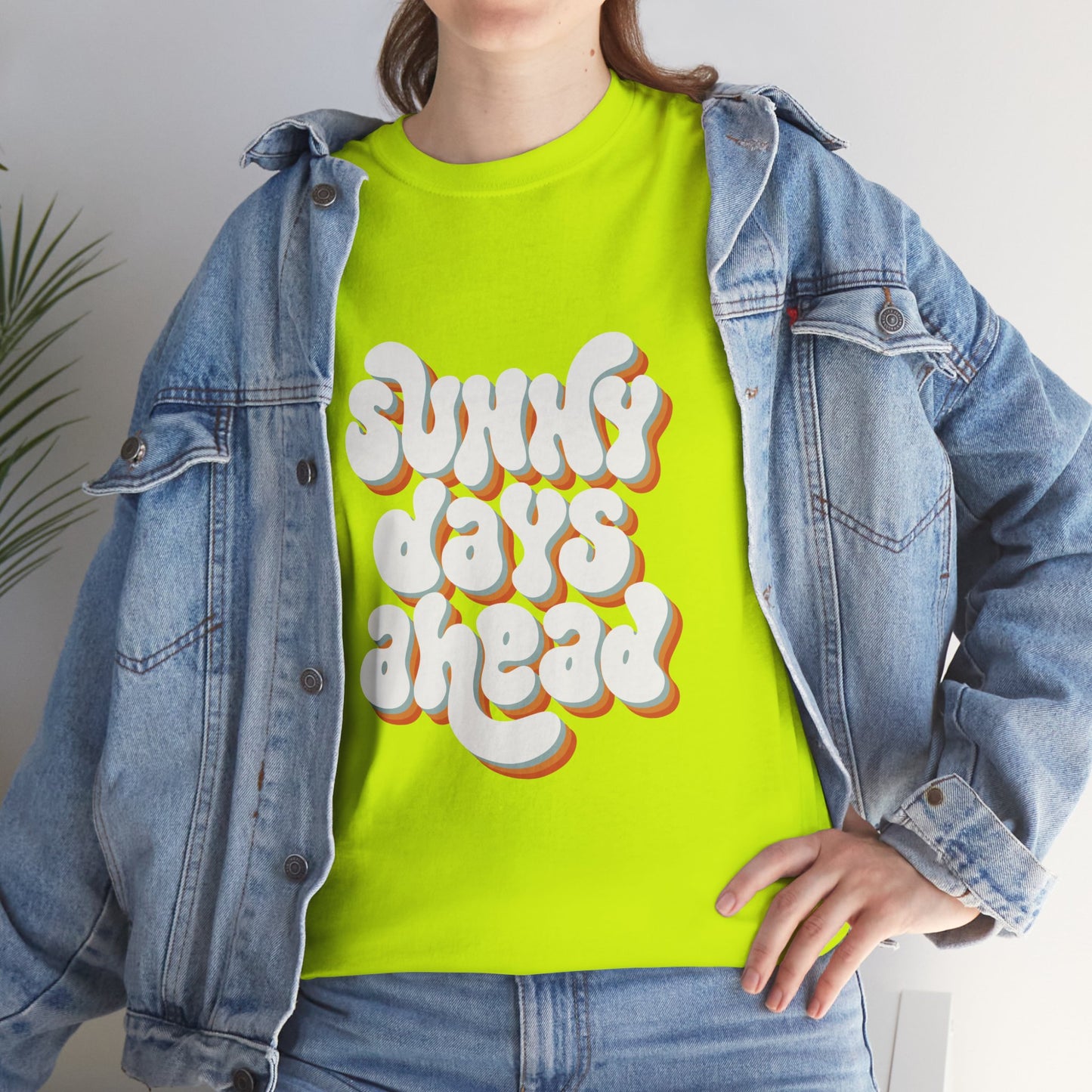 Motivational Unisex Heavy Cotton Tee - "Sunny Days Ahead"