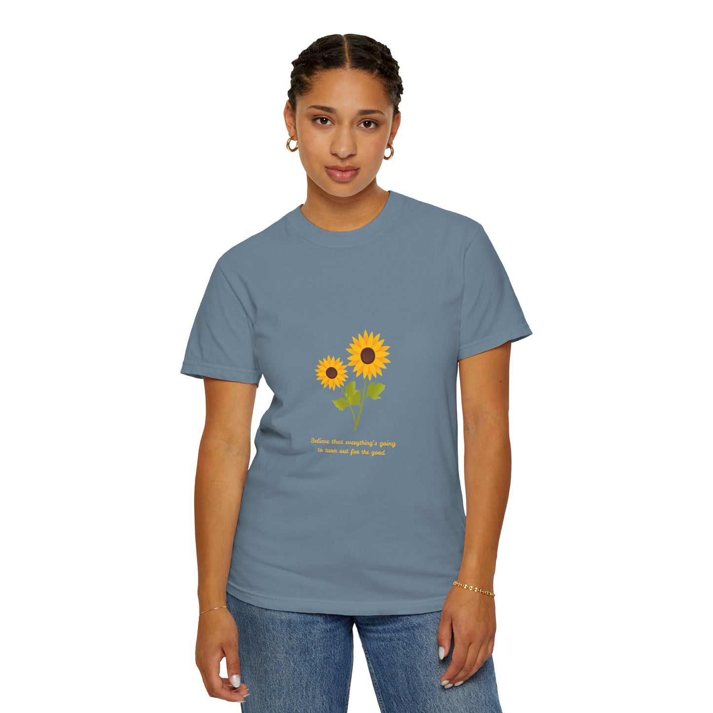 Sunflower Inspirational T-Shirt - Believe in Goodness